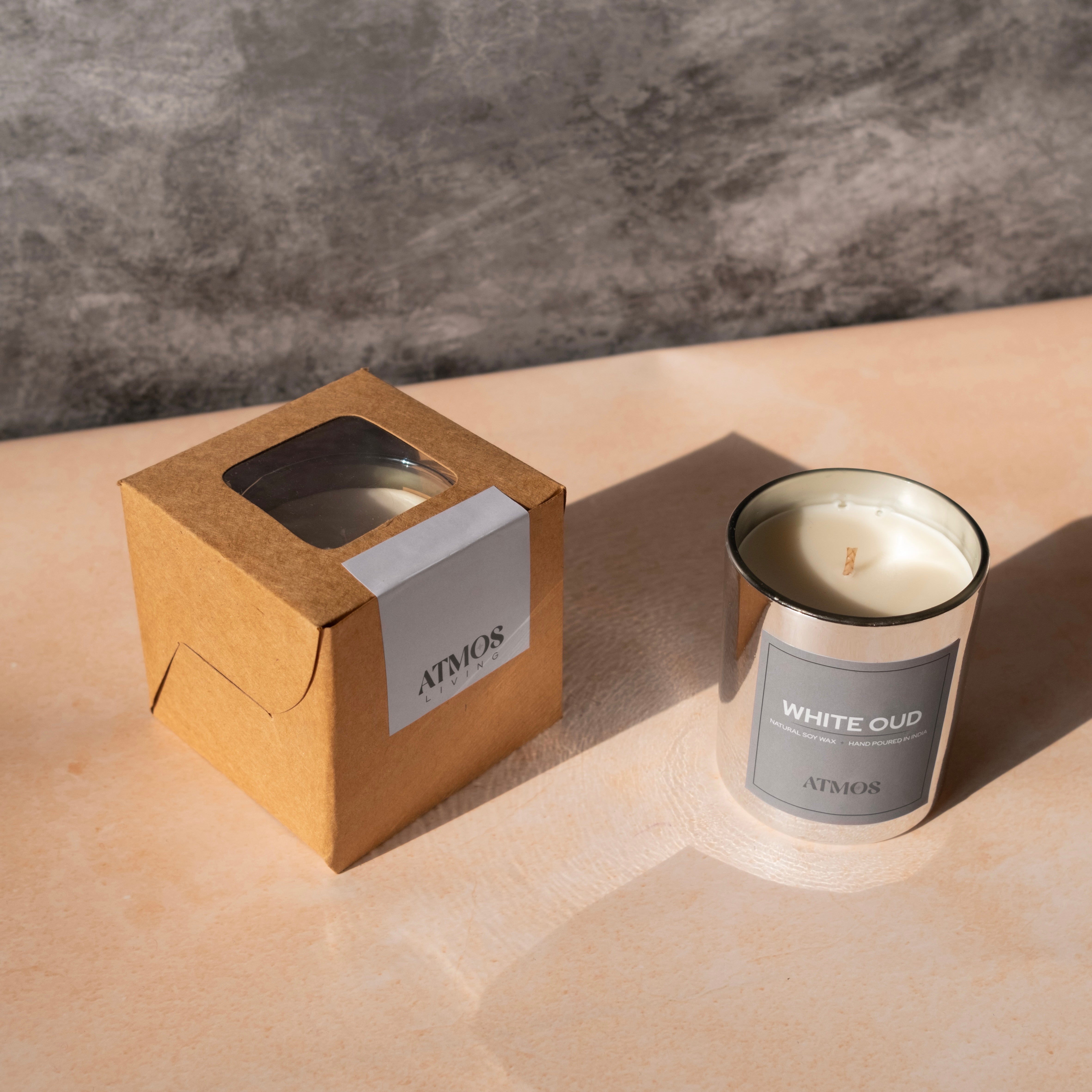 White Oud Scented Candle